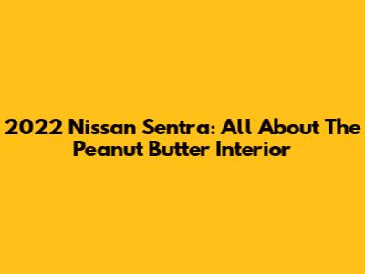 2022 Nissan Sentra: All About The Peanut Butter Interior