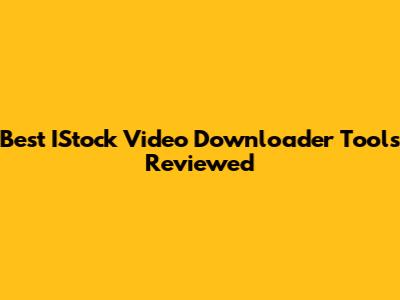 Best IStock Video Downloader Tools Reviewed