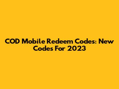 COD Mobile Redeem Codes: New Codes For 2023