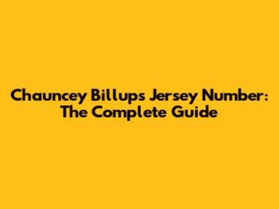 Chauncey Billups' Jersey Number: The Complete Guide