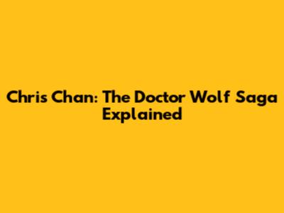Chris Chan: The Doctor Wolf Saga Explained