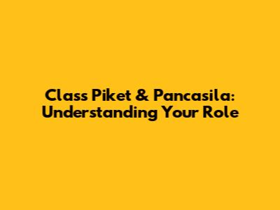 Class Piket & Pancasila: Understanding Your Role