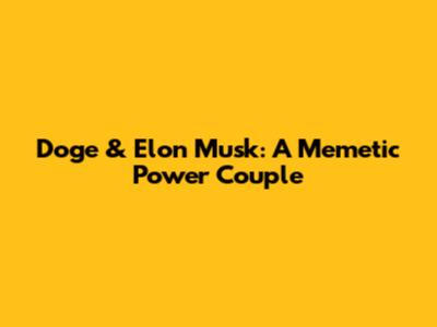 Doge & Elon Musk: A Memetic Power Couple