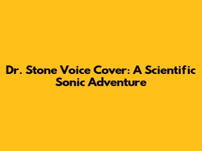 Dr. Stone Voice Cover: A Scientific Sonic Adventure