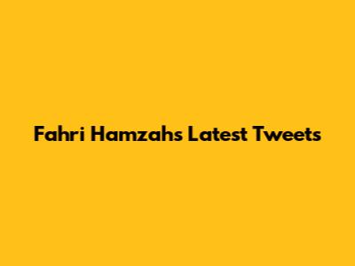 Fahri Hamzah's Latest Tweets