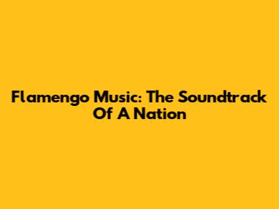 Flamengo Music: The Soundtrack Of A Nation