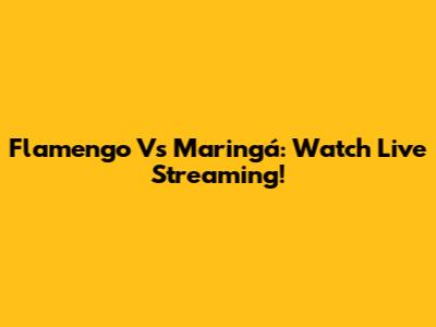 Flamengo Vs Maringá: Watch Live Streaming!