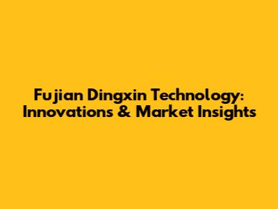 Fujian Dingxin Technology: Innovations & Market Insights