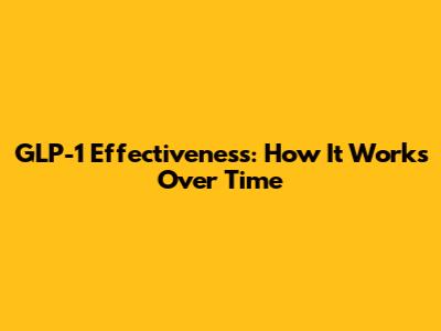 GLP-1 Effectiveness: How It Works Over Time