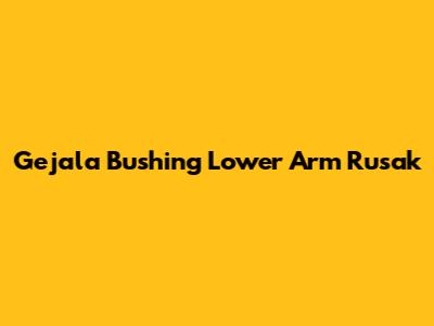 Gejala Bushing Lower Arm Rusak