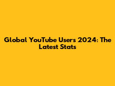 Global YouTube Users 2024: The Latest Stats