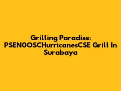 Grilling Paradise: PSEN0OSCHurricanesCSE Grill In Surabaya