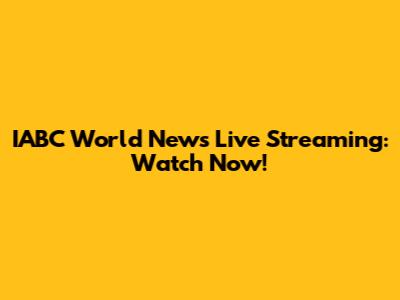 IABC World News Live Streaming: Watch Now!