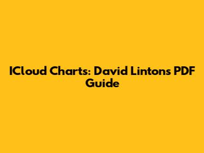 ICloud Charts: David Linton's PDF Guide