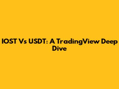 IOST Vs USDT: A TradingView Deep Dive