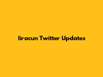 Iiracun Twitter Updates