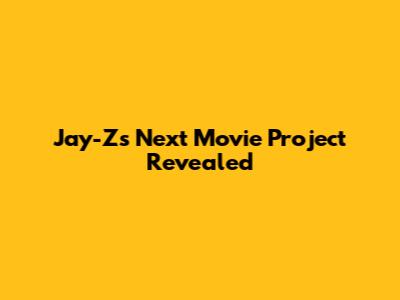 Jay-Z's Next Movie Project Revealed
