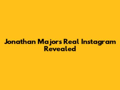 Jonathan Majors' Real Instagram Revealed