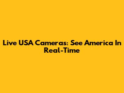Live USA Cameras: See America In Real-Time