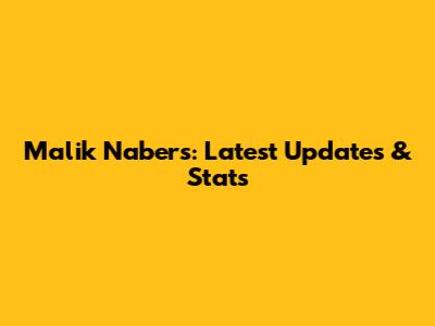 Malik Nabers: Latest Updates & Stats
