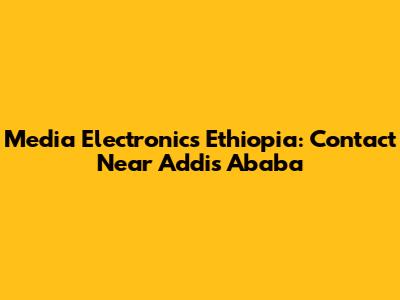 Media Electronics Ethiopia: Contact Near Addis Ababa