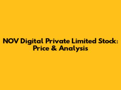 NOV Digital Private Limited Stock: Price & Analysis