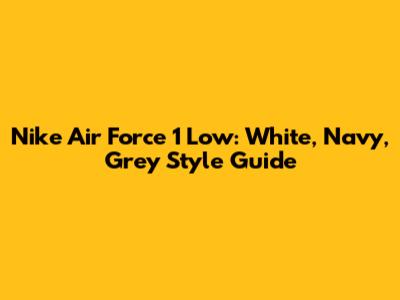 Nike Air Force 1 Low: White, Navy, Grey Style Guide