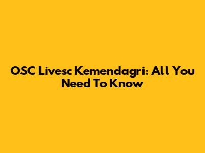 OSC Livesc Kemendagri: All You Need To Know