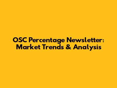 OSC Percentage Newsletter: Market Trends & Analysis