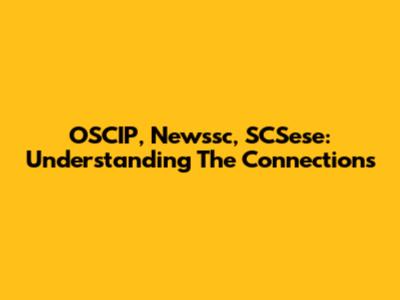 OSCIP, Newssc, SCSese: Understanding The Connections