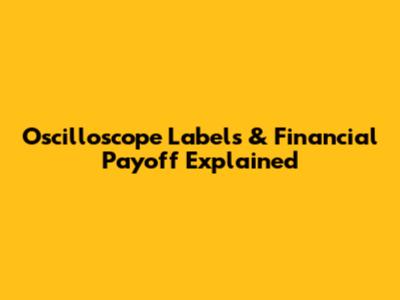 Oscilloscope Labels & Financial Payoff Explained