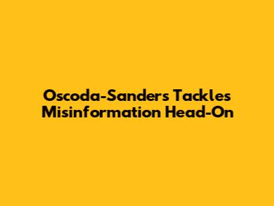 Oscoda-Sanders Tackles Misinformation Head-On
