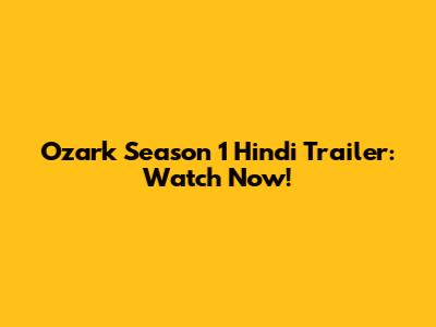 Ozark Season 1 Hindi Trailer: Watch Now!