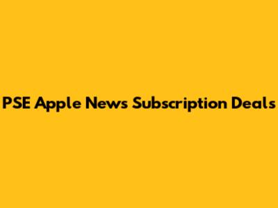 PSE Apple News Subscription Deals
