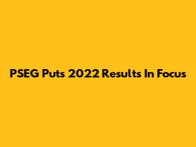 PSEG Puts 2022 Results In Focus