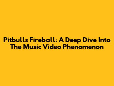 Pitbull's 'Fireball': A Deep Dive Into The Music Video Phenomenon
