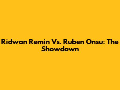 Ridwan Remin Vs. Ruben Onsu: The Showdown