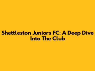 Shettleston Juniors FC: A Deep Dive Into The Club
