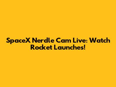 SpaceX Nerdle Cam Live: Watch Rocket Launches!