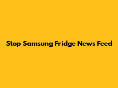 Stop Samsung Fridge News Feed