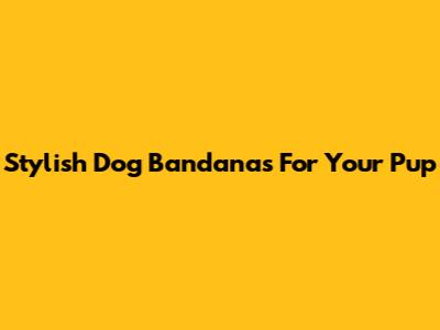 Stylish Dog Bandanas For Your Pup