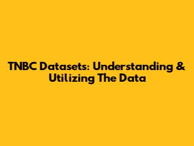 TNBC Datasets: Understanding & Utilizing The Data