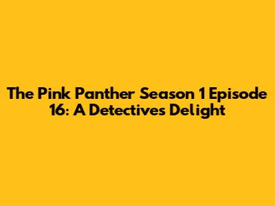 The Pink Panther Season 1 Episode 16: A Detective's Delight
