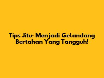 Tips Jitu: Menjadi Gelandang Bertahan Yang Tangguh!