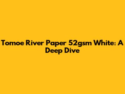 Tomoe River Paper 52gsm White: A Deep Dive