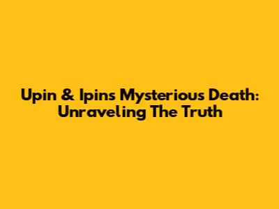Upin & Ipin's Mysterious Death: Unraveling The Truth