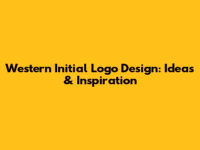 Western Initial Logo Design: Ideas & Inspiration