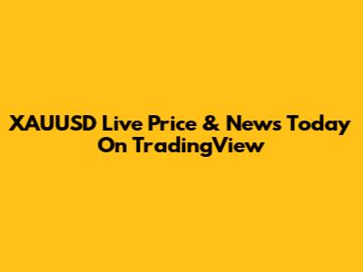 XAUUSD Live Price & News Today On TradingView
